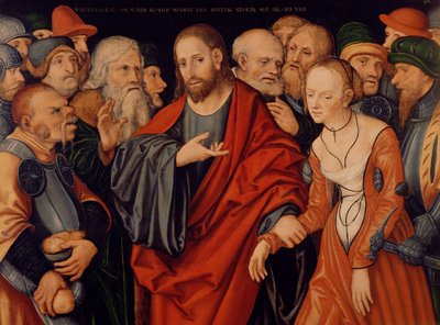 Christ and the Woman Taken in Adultery by Lucas Cranach the Elder